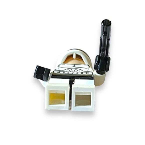 LEGO Minifigure Star Wars Phase 1 Clone Trooper White Black Blaster Collectible - Picture 7 of 8